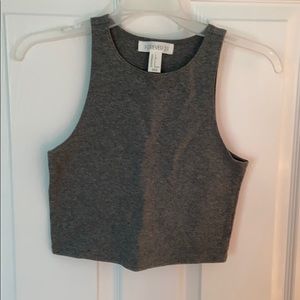 Gray crop top